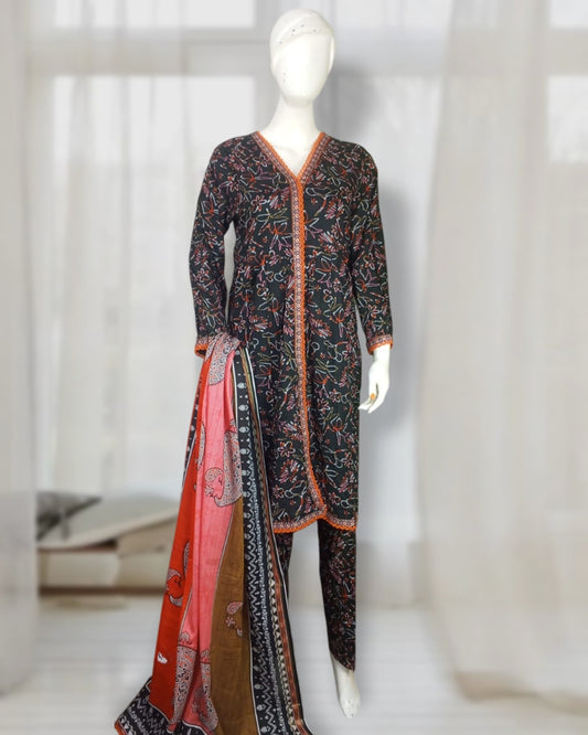 3 Piece - Baltic Sea Designer Printed Lawn Suit