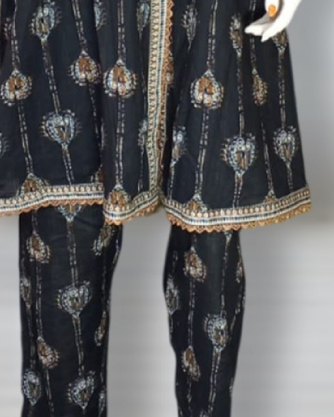 3 Piece - Tealish Blue Designer Printed Lawn suit